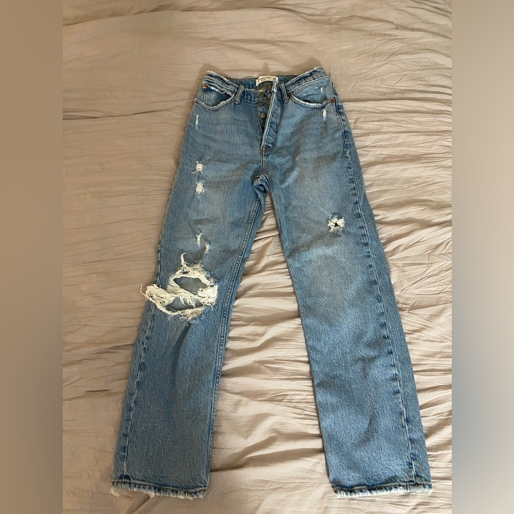 Abercrombie women’s denim straight leg jeans